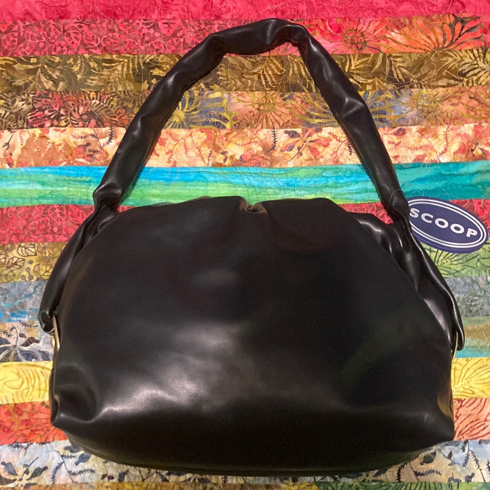 Black slouchy shoulder bag
